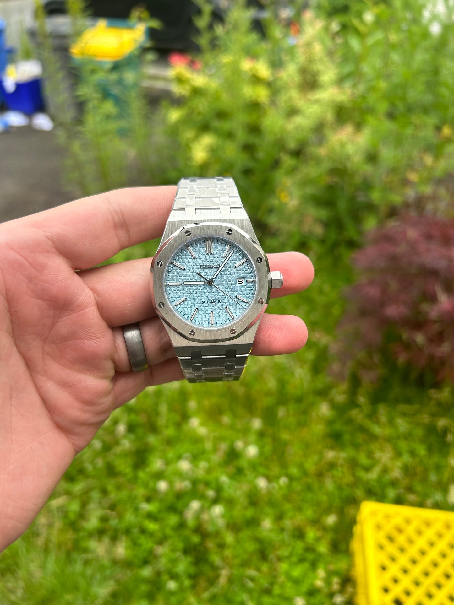 Seiko Mod Royal Oak Light Blue