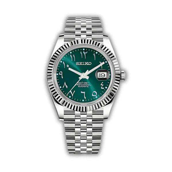 Green Arabic Datejust Watch Mod