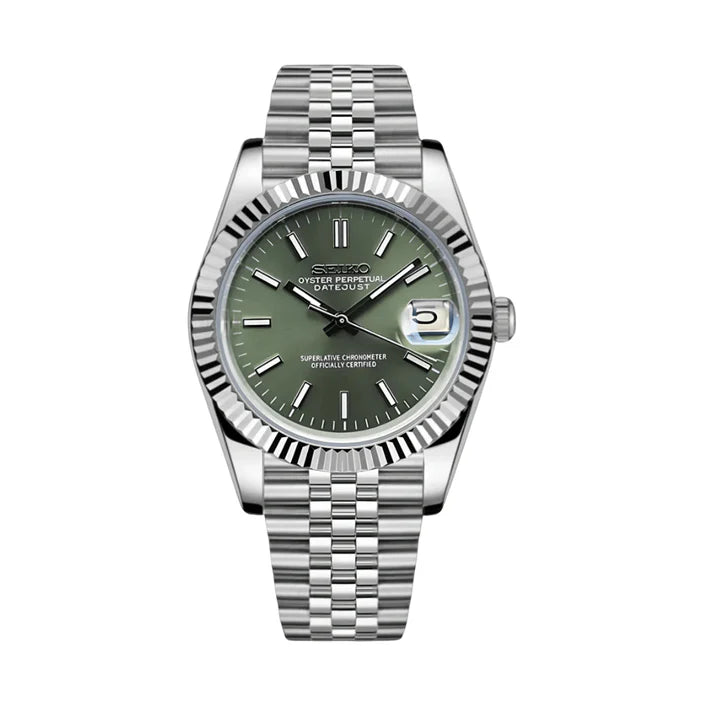 Olive Green Datejust Watch Mod